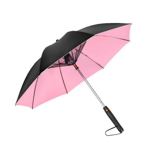 3-In-1 Sun Umbrella with Fan Misting Portable Fan Cooling Umbrella Summer Cooler for Outdoor Beach Outdoor Spray Fan Umbrella